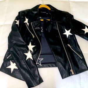 Faux leather jacket by Olivaceous